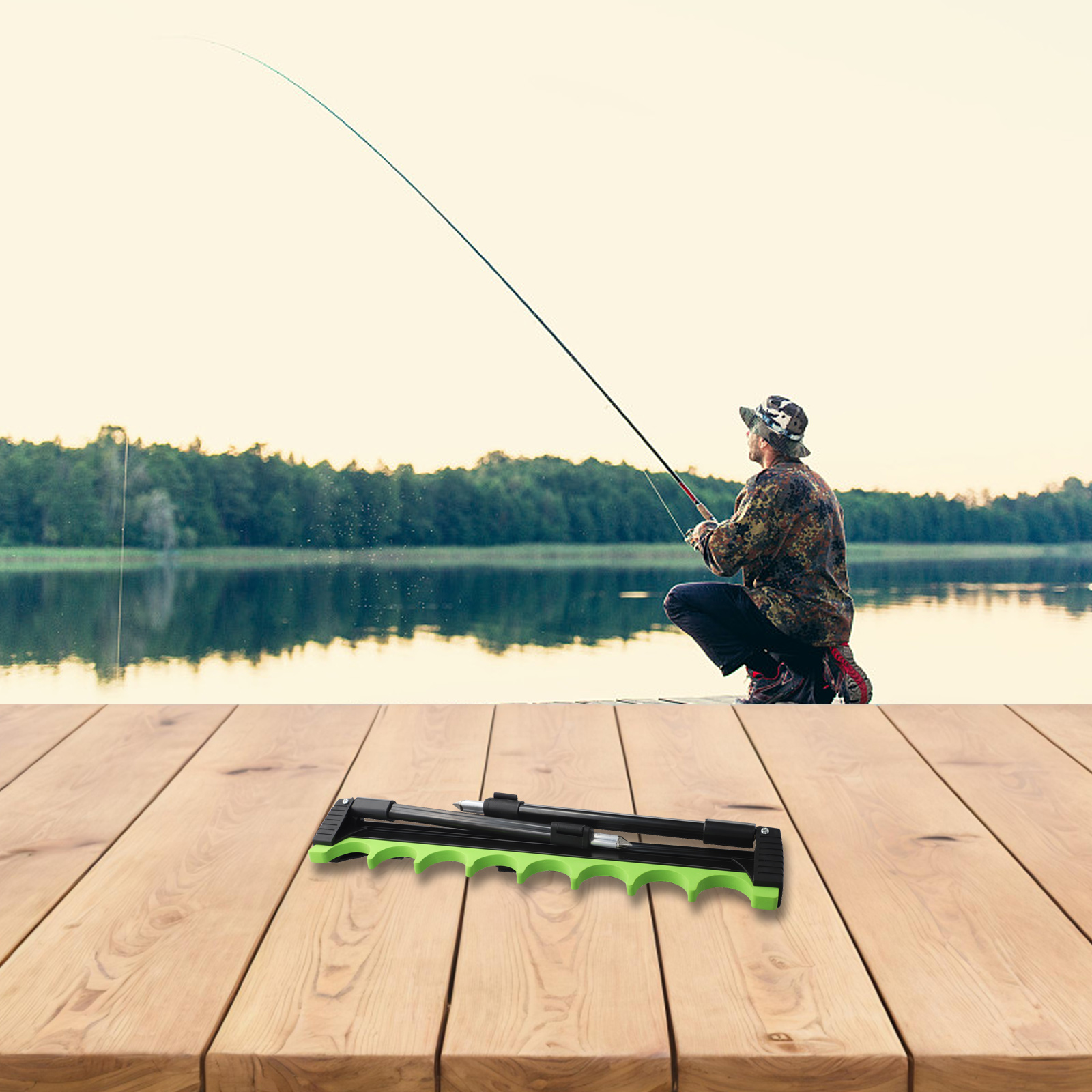 حامل صنارة صيد تلسكوبي بـ 4 أر - مراجعة Telescopic Fishing Rod وسعره
