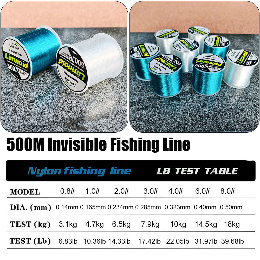 خيط صيد نايلون ليمنويد 500 متر - مراجعة Fishing Equipment Line وسعره